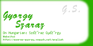 gyorgy szaraz business card